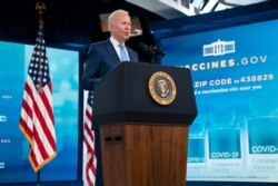 President Joe Biden delivers remarks on the full FDA approval of the Pfizer-BioNTech coronavirus vaccine, in the South Court Auditorium on the White House campus, Aug. 23, 2021