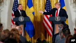 Shugaba Trump na Amurka da Firayi Ministan Sweden Stefan