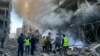 Firefighters douse a fire at the site of an Israeli airstrike in the Ghobeiry neighborhood of Beirut's southern suburbs on Nov. 15, 2024, amid the ongoing war between Israel and Hezbollah.