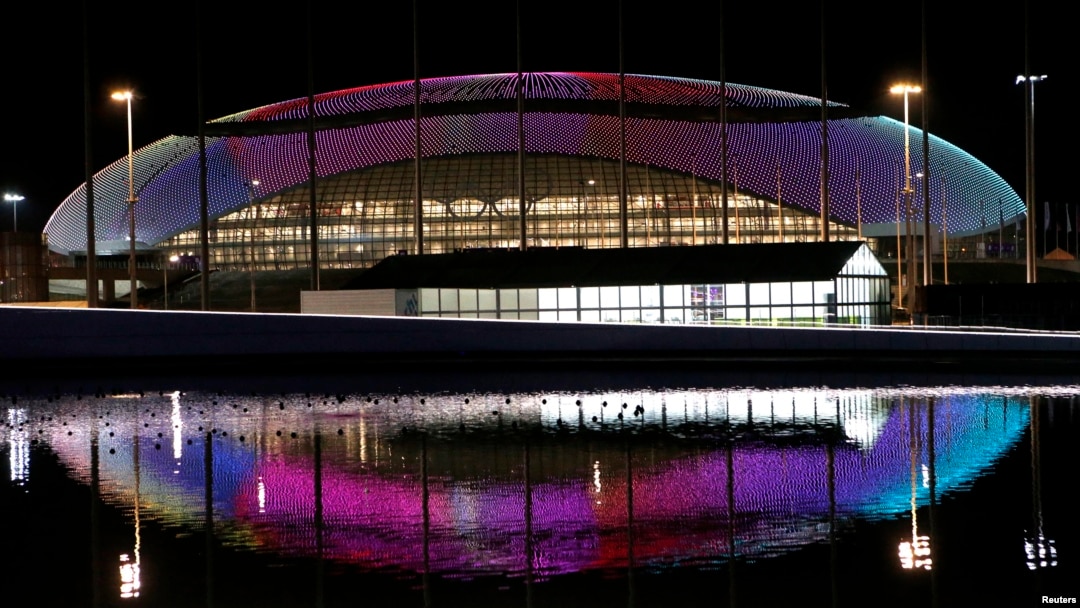 Kubah es Bolshoy salah satu fasilitas pertandingan di arena Olimpiade Sochi di Rusia bulan depan (26/1). 