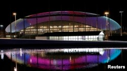 A General view of the Bolshoy Ice Dome in the Adler district of Sochi, Jan. 26, 2014. 