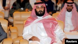 FILE - Saudi Crown Prince Mohammed bin Salman, attends the Future Investment Initiative conference in Riyadh, Saudi Arabia, Oct. 24, 2017. 