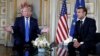 President Donald Trump and French President Emmanuel Macron meet in Caen, France, June 6, 2019.