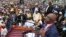 Azali Assoumani addresses supporters during a presidential campaign rally in Moroni, Comoros, Jan. 24, 2016. He was declared the winner of a runoff election April 15, 2016.