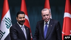 Serokwezîrê Îraqê Elî Zeydî û Serokê Tirkîyê Recep Tayyîp Erdogan 