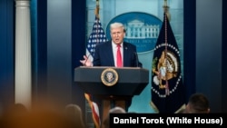 2026년 1월 20일 도널드 트럼프 대통령 백악관 브리핑룸 기자회견. 