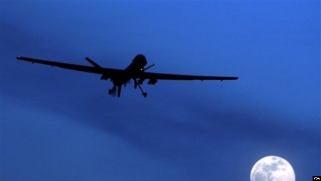 Sebuah pesawat predator Amerika terbang di Afghanistan bagian selatan (foto: dok).