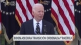 Biden asegura transición de poder ordenada y pacífica en EEUU