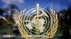 FILE - The World Health Organization logo is seen at its Geneva headquarters. The WHO has reported a one-day record high in coronavirus cases worldwide, with more than 350,000 cases reported to the U.N. health agency on Oct. 9, 2020.