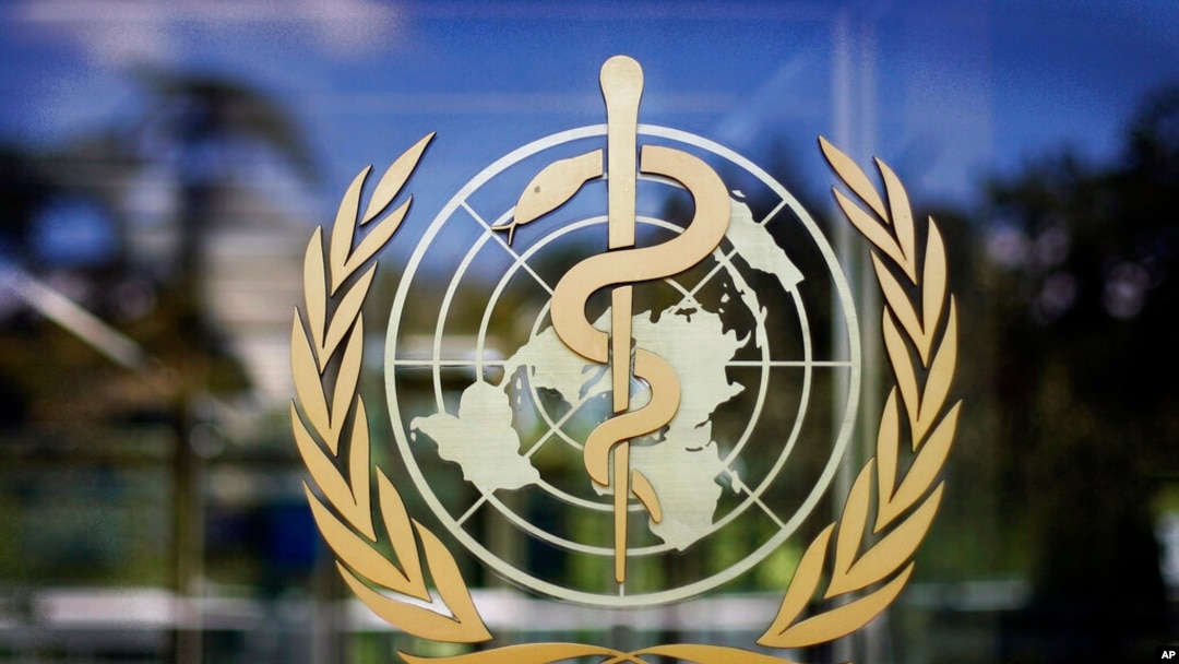 FILE - The World Health Organization logo is seen at its Geneva headquarters.