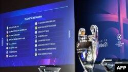 Tbleau du tirage au sort de la ligue des champions, Suisse le 14 décembre 2020.