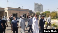تجمع نخلداران خوزستان مقابل سازمان جهاد کشاورز