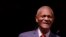 FILE - Legendary pianist McCoy Tyner looks to the audience after performing at the Botanical Garden Città Studi, in Milan, Italy, July 6, 2017.
