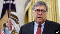 Bộ trưởng Tư pháp Mỹ William Barr.