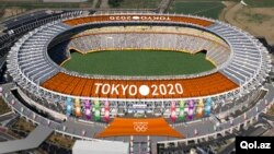 Gambar komputer rencana stadion Olimpiade 2020 di Tokyo, Jepang (foto: ilustrasi).