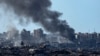 (FILE) Smoke billowing during an Israeli military bombardment amid the ongoing battles between Israel and Hamas.
