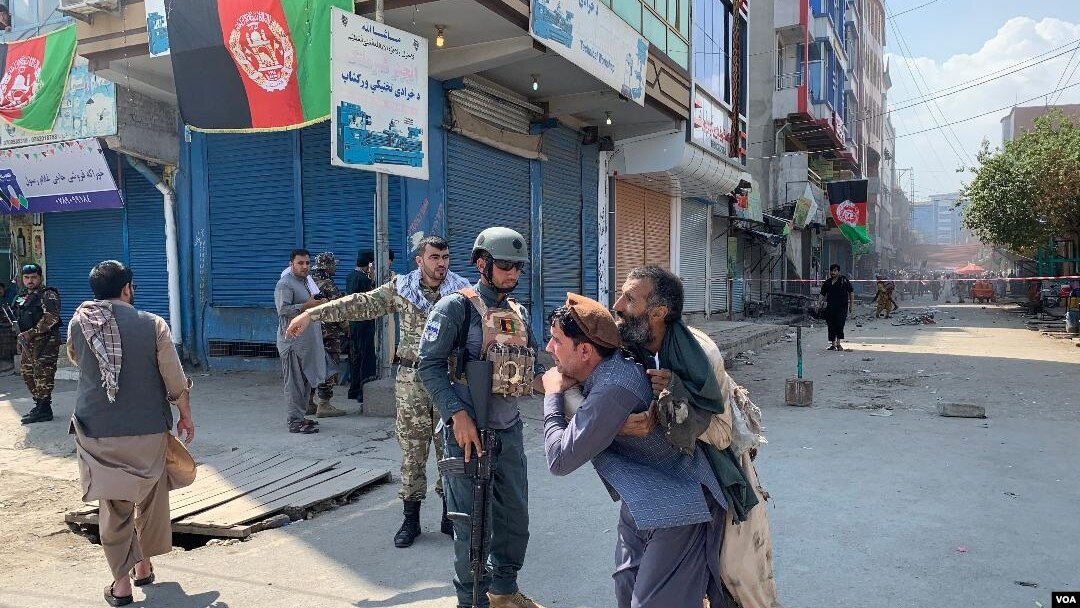Ledakan di Nangarhar, Afghanistan, Senin (19/8).