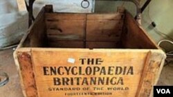 Shipping box for the encyclopaedia Britannica