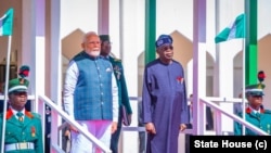 Shugaban Najeriya Bola Tinubu (dama) da Fira Ministan Indiya Narendra Modi (Hagu)