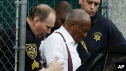 Bill Cosby departs after his sentencing hearing at the Montgomery County Courthouse, Sept. 25, 2018, in Norristown, Pennsylvania.