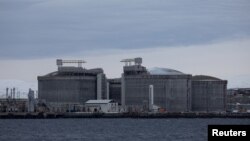 Cisterne za gas u najvećoj zapadnoevropskoj fabrici tečnog prirodnog gasa Hammerfest LNG, u Hammerfestu