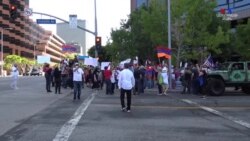 Բողոքի ցույց Լոս Անջելեսում Ադրբեջանի հյուպատոսարանի առջեվ