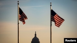 The U.S. Capitol is pictured as the sun rises in Washington, Dec. 15, 2020. 