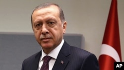 Le président Recep Tayyip Erdogan de la Turquie, lors de l'Assemblée générale de l'ONU, New York, 20 septembre 2017.