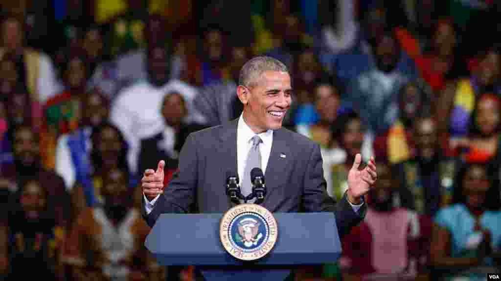 Le président Barack Obama lors de la conférence Yali 2016 avec les jeunes leaders africains, à Washington, 3 août 2016.