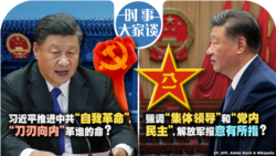 VOA卫视-时事大家谈：习近平推进党的“自我革命”，“刀刃向内”革谁的命？强调“集体领导“和“党内民主”，解放军报意有所指？ 