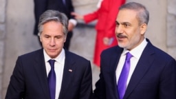 Dışişleri Bakanı Fidan ile ABD Dışişleri Bakanı Antony Blinken, Brüksel'de yapılan NATO Dışişleri Bakanları toplantısında- 3 Nisan 2024.