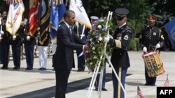 Predsednik Obama polaže venac na Arlingtonskom nacionalnom groblju u blizini Vašingtona, 30 maj 2011.