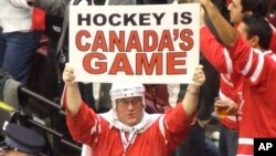 An ardent Canadian hockey fan at the Vancouver Olympic Games