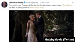 Твіт офіційної сторінки @GatsbyMovie