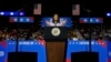 FILE - Democratic presidential nominee Vice President Kamala Harris speaks at a campaign rally in Las Vegas, Nevada, Aug. 10, 2024.