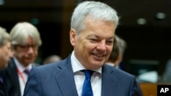 Le ministre belge des Affaires étrangères, Didier Reynders, lors d'une réunion au Conseil de l'Union européenne, à Bruxelles, le 14 novembre 2016.