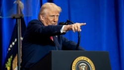 Presiden Donald Trump menyampaikan pidato di Departemen Kehakiman di Washington, D.C., Jumat, 14 Maret 2025. (Foto: White House by Joyce N. Boghosian)