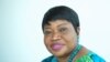 International Criminal Court Prosecutor Fatou Bensouda speaks during an interview with The Associated Press in The Hague, Netherlands, June 14, 2021. 