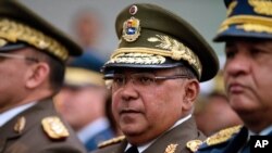 FILE - Venezuela's National Guard Commander Gen. Nestor Reverol attends a ceremony in Caracas, Venezuela, Dec. 17, 2015.