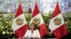 La presidenta de Perú, Dina Boluarte, durante un encuentro con la prensa extranjera en el Palacio de Gobierno, en Lima, el 24 de enero de 2023.