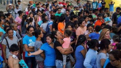 Các di dân tại trại Matamoros, Mexico (ảnh tư liệu, 30/8/2019)