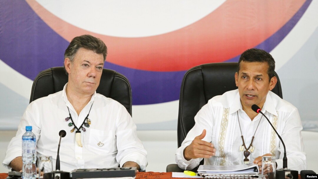 Este 30 de septiembre el presidente de Colombia, Juan Manuel Santos, y el de Perú, Ollanta Humala, se reunieron en Iquitos.