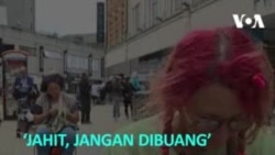 ‘Jahit, Jangan Dibuang’ Penjahit Jalanan Anjurkan Perbaiki Pakaian Rusak