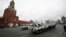 Арктическая военная техника на Красной площади в день парада Победы. Россия, Москва, 9 мая 2017.