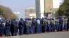 Armed Riot Police Presence in Harare Zimbabwe Elections