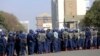 Armed Riot Police Presence in Harare Zimbabwe Elections