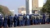 Armed Riot Police Presence in Harare Zimbabwe Elections