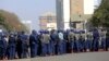 Armed Riot Police Presence in Harare Zimbabwe Elections