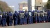 Armed Riot Police Presence in Harare Zimbabwe Elections