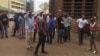 Zimbabwe opposition youths protest against the country's deteriorating economic conditions, in Harare, September 2017. 